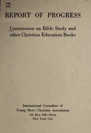 Front cover of Report of progress by Commission on Bible Study and other Christian Education Books