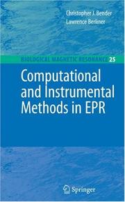 Cover of Computational and instrumental methods in EPR by Lawrence J. Berliner