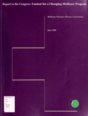 Cover of Report to the Congress by Medicare Payment Advisory Commission (U.S.)