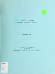 Front cover of Report to Congress by Richard S. Schweiker