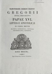 Front cover of Sanctissimi domini nostri Gregorii, divina providentia Papae XVI by Catholic Church. Pope (1831-1846 : Gregory XVI)