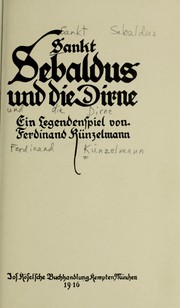 Front cover of Sankt Sebaldus und die Dirne by Ferdinand Künzelmann