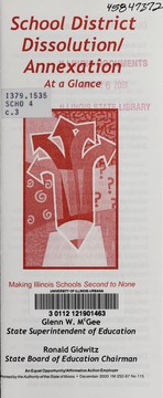 Cover of School district dissolution/annexation at a glance by Illinois State Board of Education (1973- ).