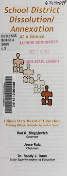 Cover of School district dissolution/annexation at a glance by Illinois State Board of Education (1973- )