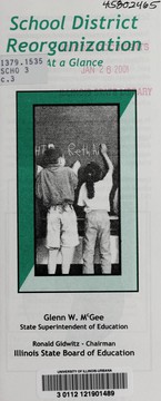 Front cover of School district reorganization at a glance by Illinois State Board of Education (1973- )