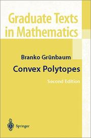 Cover of Convex Polytopes by Branko Grunbaum
