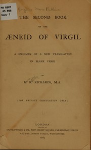 Front cover of The second book of the Æneid of Virgil by Publius Vergilius Maro