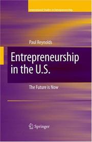 Front cover of Entrepreneurship in the United States by Paul Reynolds