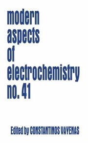Front cover of Modern Aspects of Electrochemistry / Volume 41 (Modern Aspects of Electrochemistry) by Constantinos Vayenas