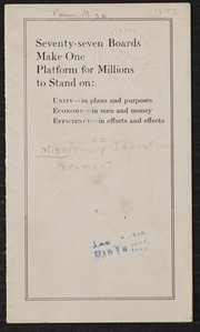 Front cover of Seventy-seven boards make one platform for millions to stand on by Missionary Education Movement of the United States and Canada