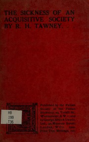 Cover of The sickness of an acquisitive society by Richard H. Tawney