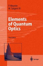 Front cover of Elements of quantum optics by Pierre Meystre