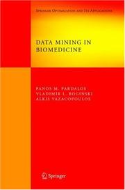 Front cover of Data mining in biomedicine by Panos M. Pardalos