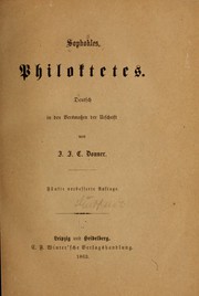 Front cover of Sophokles, Philoktetes by Sophocles