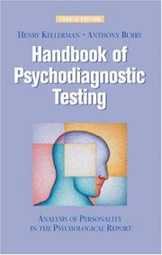 Cover of Handbook of Psychodiagnostic Testing by Henry Kellerman