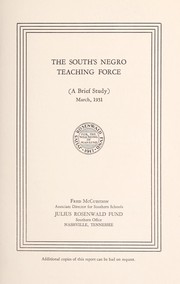 Cover of The South's Negro teaching force by Fred McCuistion