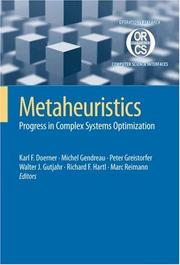 Cover of Metaheuristics by Karl F. Doerner