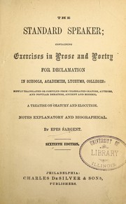Cover of The standard speaker by Epes Sargent