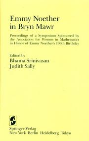 Front cover of Emmy Noether in Bryn Mawr by Emmy Noether