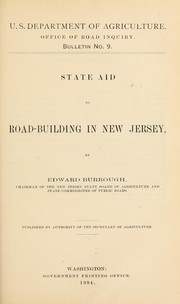 Front cover of State aid to road-building in New Jersey by Edward Burrough