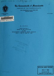 Front cover of State auditor's report on the activities of the Massachusetts Convention Center Authority, July 1, 1985 to June 30, 1989 by Massachusetts. Office of State Auditor