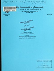 Cover of State Auditor's report on the activities of the Springfield Housing Authority by Massachusetts. Department of the State Auditor