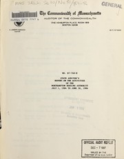 Front cover of State Auditor's report on the activities of the Northampton Housing Authority by Unknown