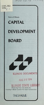Front cover of State of Illinois Capital Development Board by Capital Development Board of the State of Illinois