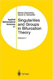 Front cover of Singularities and groups in bifurcation theory by Martin Golubitsky