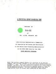 Front cover of A statistical report on medical care by Mary Waid-Simon