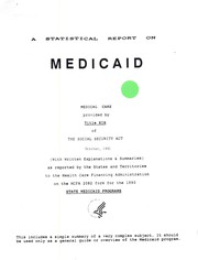 Front cover of A statistical report on Medicaid by Mary Onnis Wald