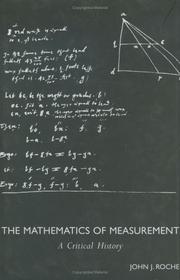 Front cover of The Mathematics of Measurement by John J. Roche