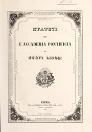 Cover of Statuti per l'Accademia pontificia de' Nuovi Lincei by Accademia nazionale dei Lincei