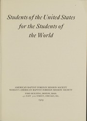 Front cover of Students of the United States for the students of the world by Unknown