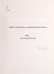 Front cover of Study of the financing of graduate medical education by Arthur Young & Company