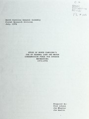 Front cover of Study of North Carolina's use of federal land and water conservation funds for outdoor recreation by Fred Aikens