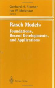 Cover of Rasch models by Gerhard H. Fischer