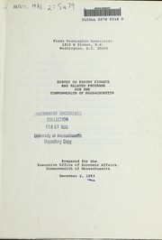 Front cover of Survey on export finance and related programs for the Commonwealth of Massachusetts by Massachusetts. Executive Office of Economic Affairs