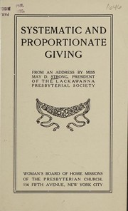 Cover of Systematic and proportionate giving by May D. Strong