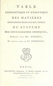 Cover of Systême des connaissances chimiques by Antoine François de Fourcroy