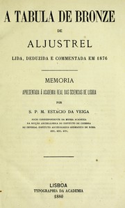 Front cover of A tabula de bronze de Aljustrel by Sebastião Philippes Martins Estácio da Veiga