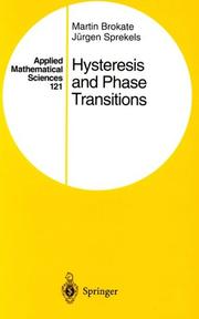 Cover of Hysteresis and phase transitions by Martin Brokate