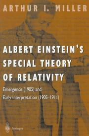 Front cover of Albert Einstein's special theory of relativity by Arthur I. Miller