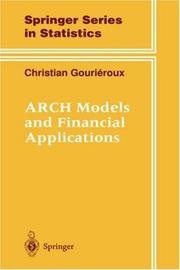 Cover of ARCH models and financial applications by Christian Gourieroux