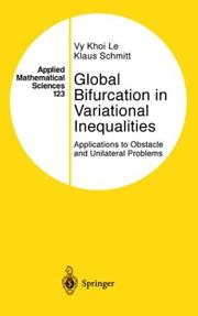 Front cover of Global bifurcation in variational inequalities by Vy Khoi Le