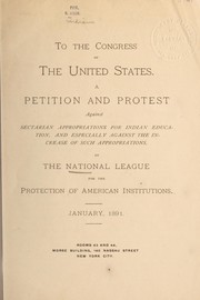 Front cover of To the Congress of the United State by Unknown