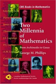 Front cover of Two Millennia of Mathematics by George M. Phillips
