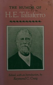 Front cover of The humor of H.E. Taliaferro by Hardin E. Taliaferro