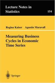 Front cover of Measuring business cycles in economic time series by Regina Kaiser