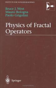 Front cover of Physics of fractal operators by Bruce West